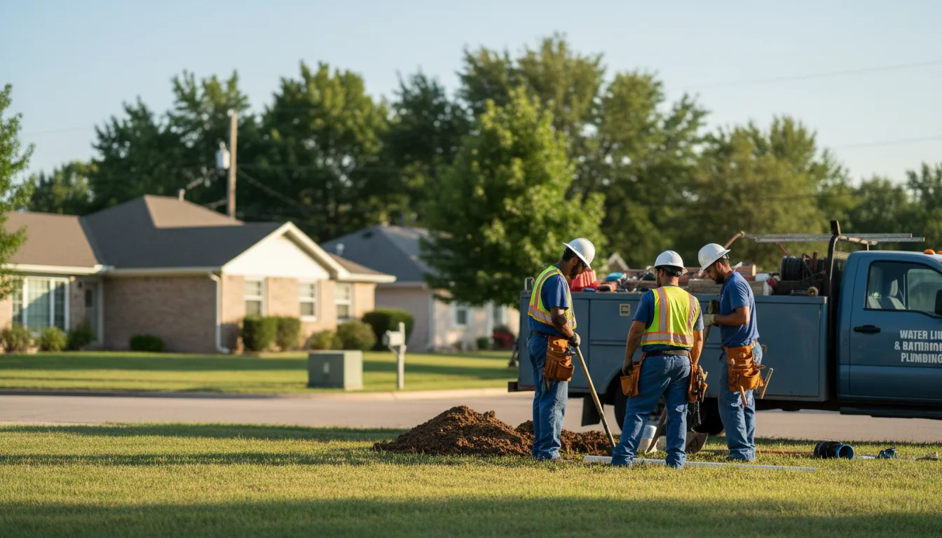 Residential water line and bathroom plumbing service in Boyertown, PA